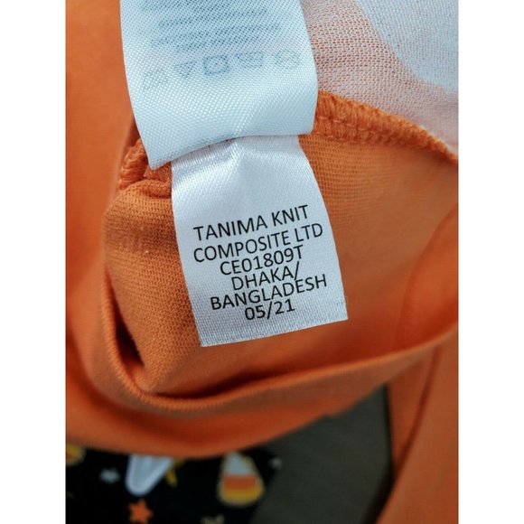 Spooky Night Unicorn Sequin 3 Toddler 2 Piece Kids Orange Shirt Pants Set - Picture 12 of 12